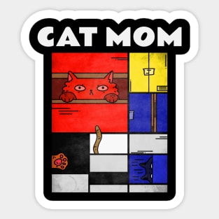 Cat Mom – Modern Art Cat Lover Sticker